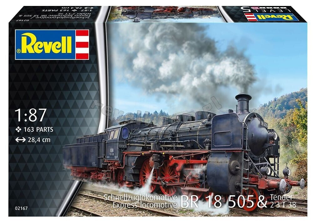 Revell 02167 Schnellzuglokomotive BR 18 505 z Tender 2&amp;#39;3&amp;#39; T38 1/87 – zdjęcie 2