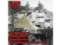T-Model A72010 WWII German Zeltbahn M1931 Shelter Quarter &amp;amp; Barrel Canvas Cover (Resin Kits) 1/72