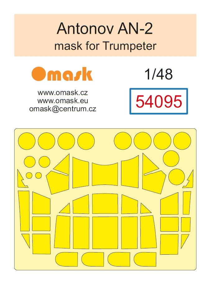 Omask 54095 1/48 Antonov AN-2 Mask (for Trumpeter) 1/48