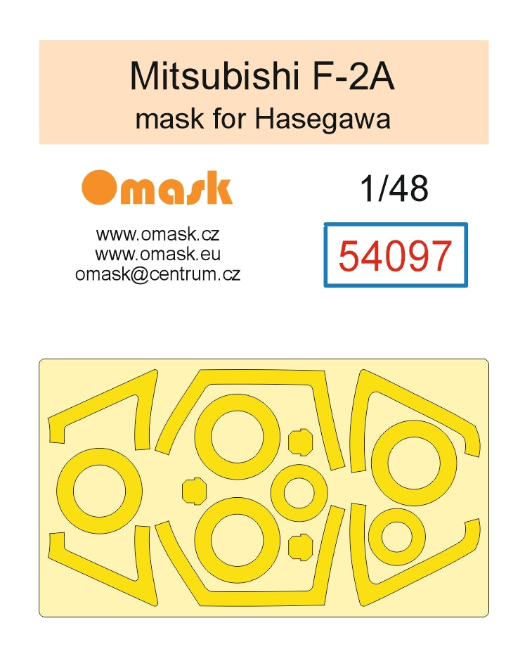 Omask 54097 1/48 Mitsubishi F-2A Mask (for Hasegawa) 1/48