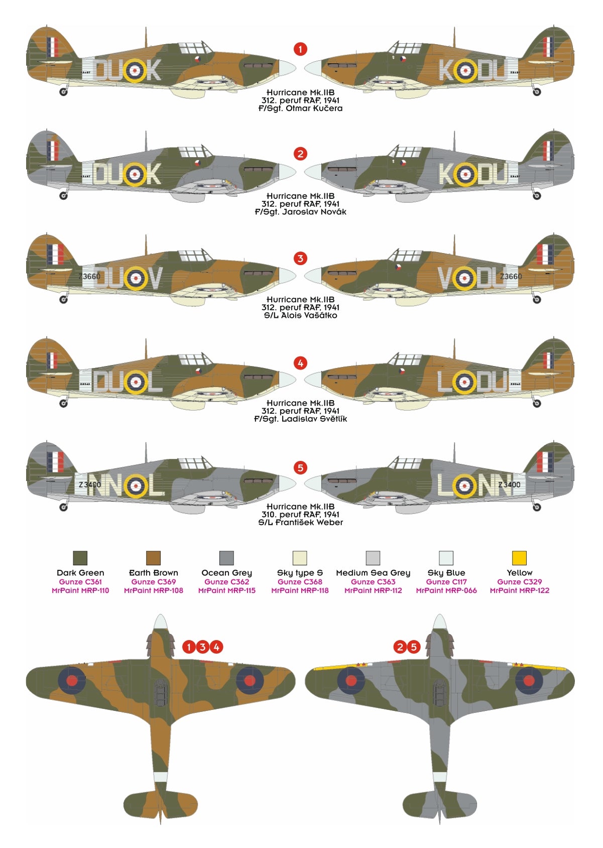 Omask 23051 Hurricane Mk.IIb Masks (for 32MN002) 1/32 – zdjęcie 2