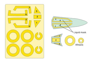 Omask 54094 1/48 Fw 190 D-9 Mask (for Miniart) 1/48 – zdjęcie 2