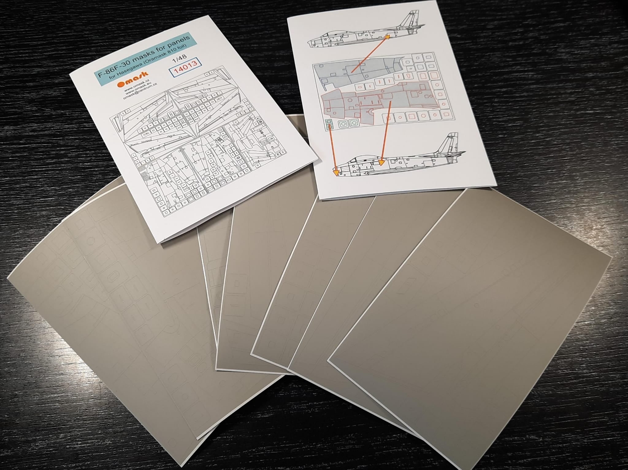 Omask 14013 F-86F-30 masks for panels (Hasegawa) 1/48 – immagine 6